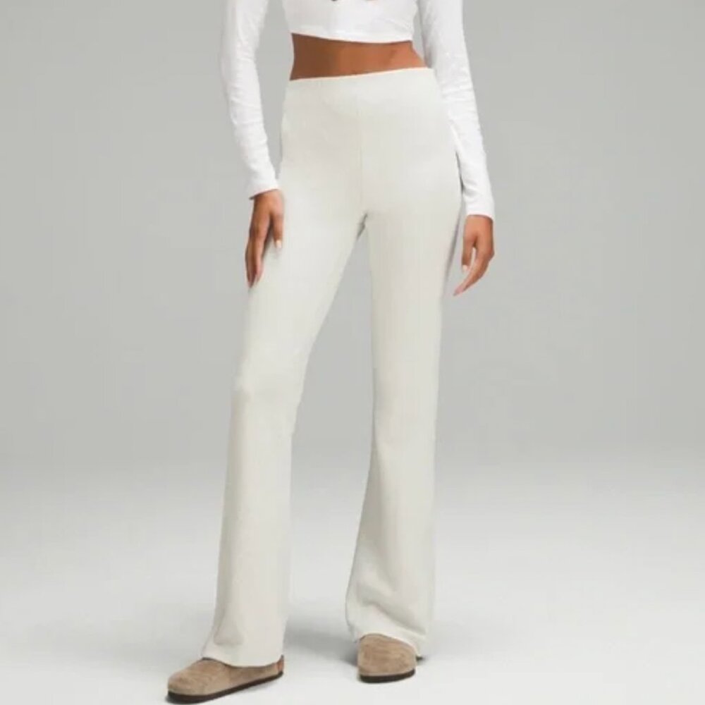 Lululemon Softstream Ribbed Zip Hem Flare Plants